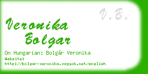 veronika bolgar business card