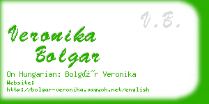 veronika bolgar business card
